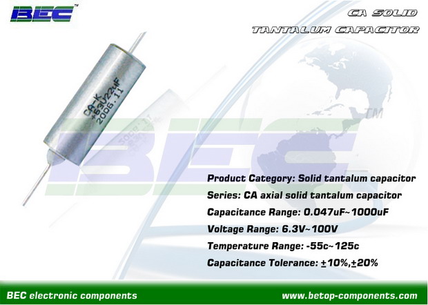 CA Axial Solid Tantalum Capacitor